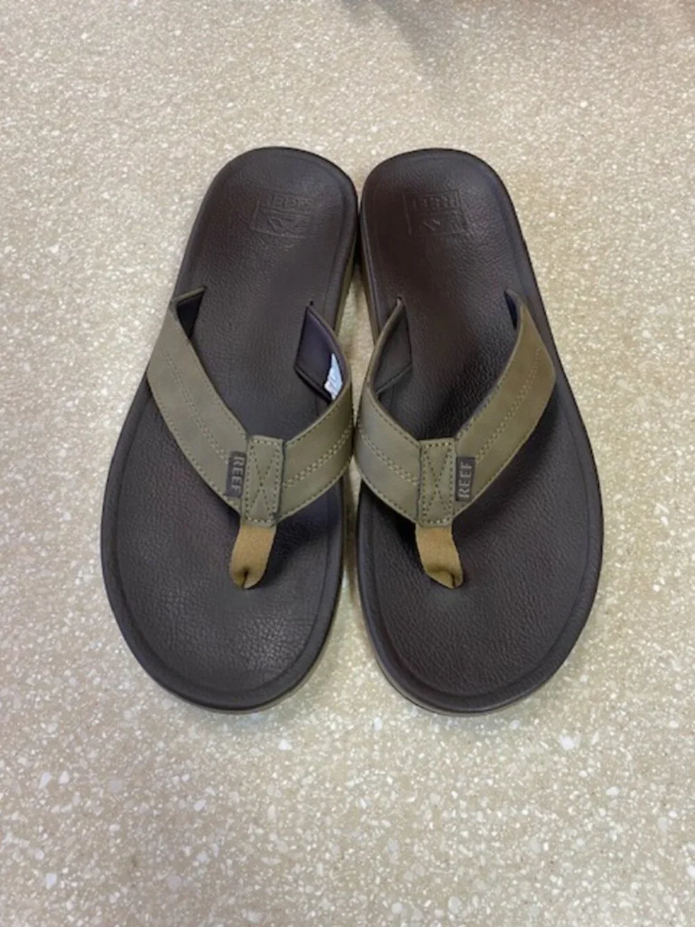 REEF Journeyer Brown Thong Sandals Casual Comfort Flip Flops Men's 12